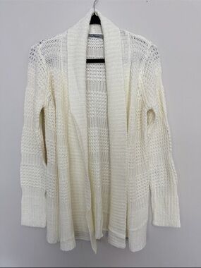 Jason Maxwell Crocheted Open Knit Sweater Cardigan Women Size M